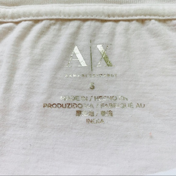 π Armani Exchange white embellished tee sz S - Picture 6 of 8